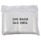 Clear Plastic Reclosable Zipper Bags 3x3 (Package of 100)